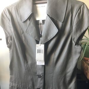 NWT Walter Baker cotton silk twill lapel jacket